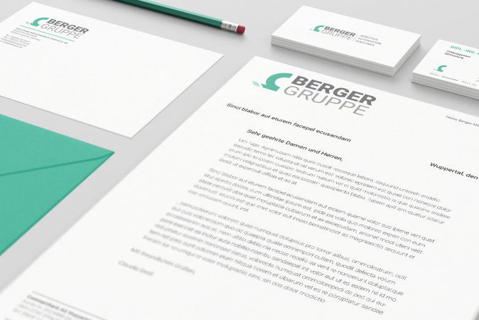 Berger Branding und Papeterie Design von Squareone