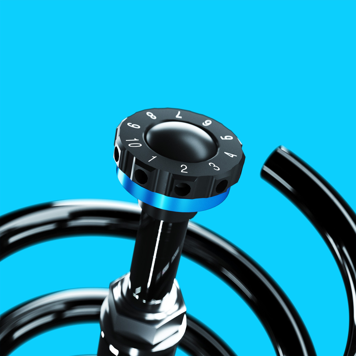 Detail - Drehknauf mit Nummerierung für den Evo T1 von Bilstein