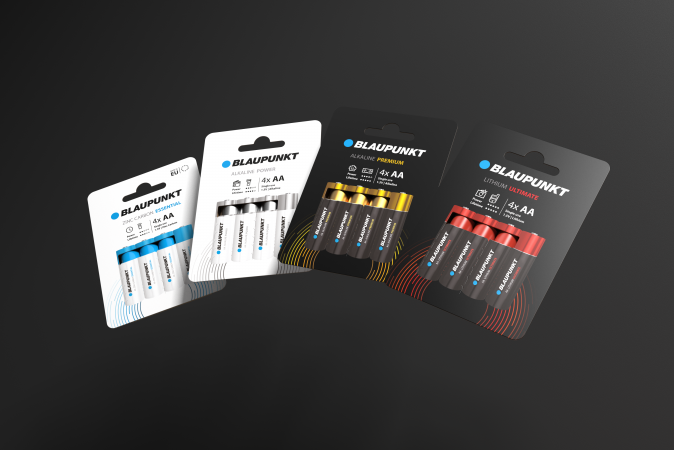 Energetic and outstanding packaging design by Squareone for Blaupunkt