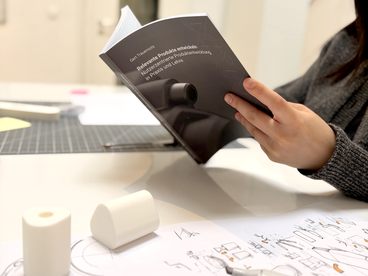 Designer uses Gert Trauernicht's book ‘Developing Relevant Products’ as inspiration in her design process