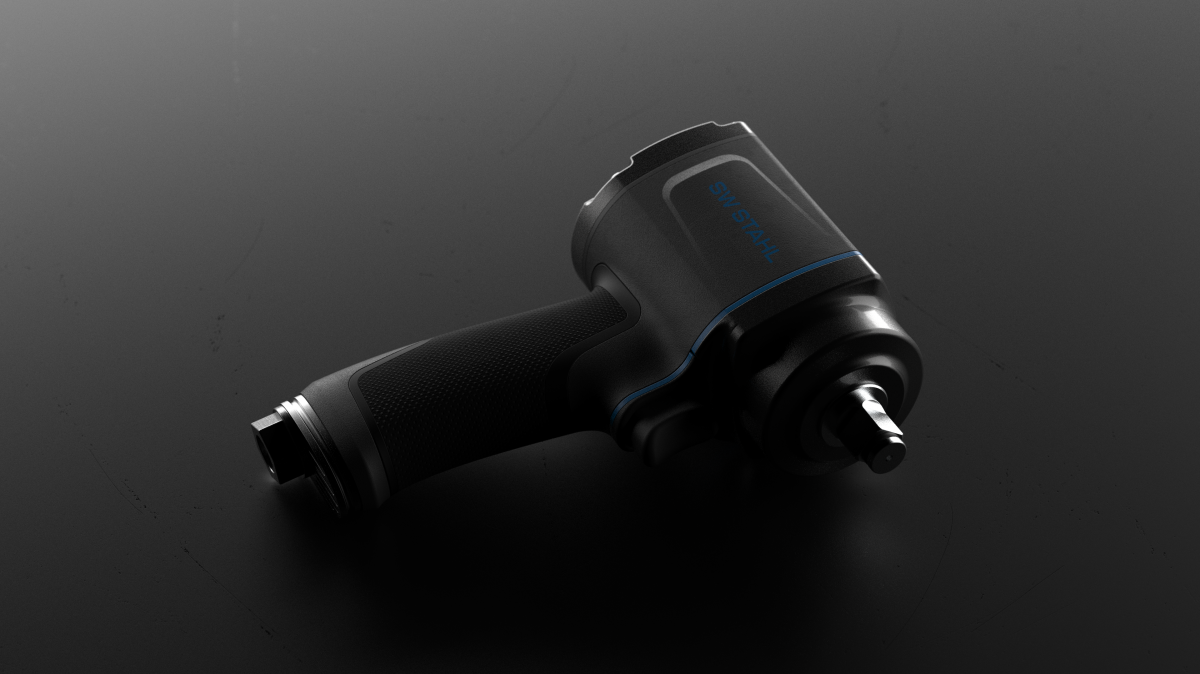 Atmospheric rendering of the compressed air screwdriver from SW Stahl