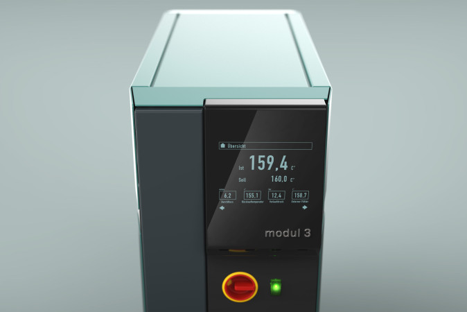 Close-up of the machine interface from the Module 3 study, designed by Squareone GmbH