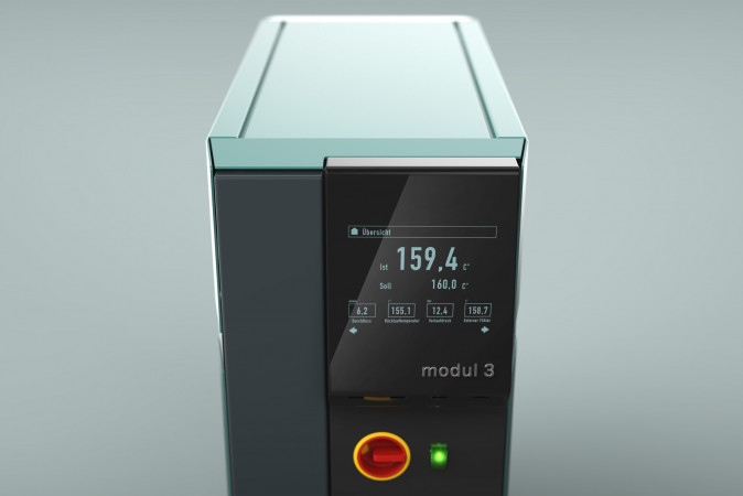Close-up of the machine interface from the Module 3 study, designed by Squareone GmbH