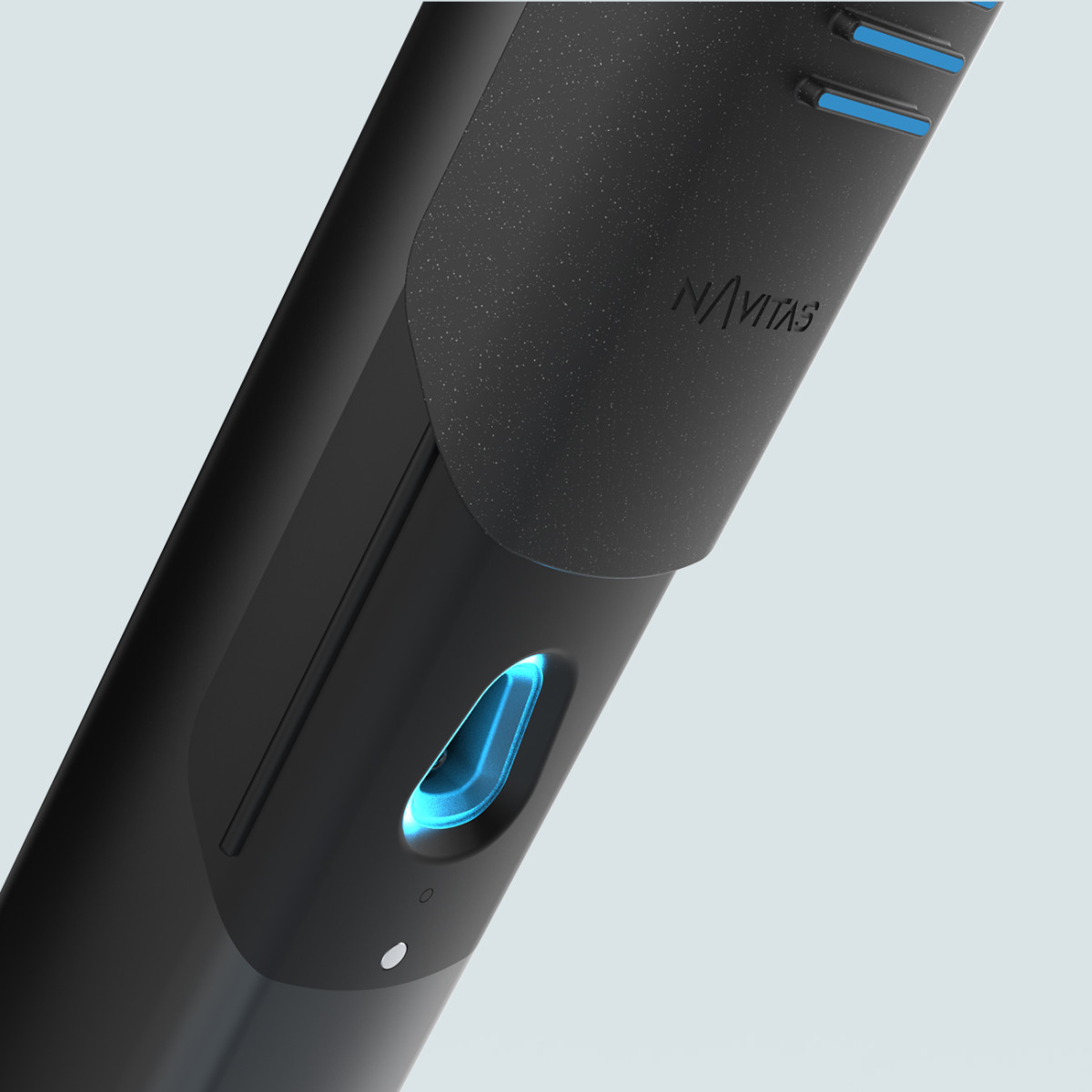 Detailed view of the interface lighting with proximity sensor, from the Navitas product range