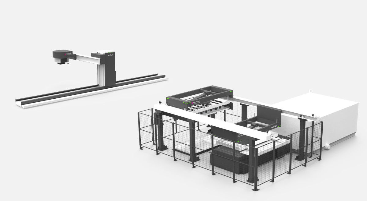 Kombination eines reduzierten LaserFLEX sowie eines SortFLEX von Remmert Maschinenbau GmbH