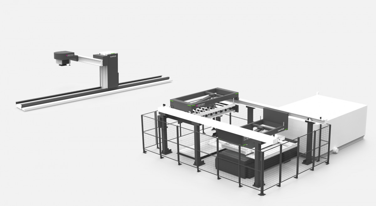 Combination of a reduced LaserFLEX and a SortFLEX from Remmert Maschinenbau GmbH