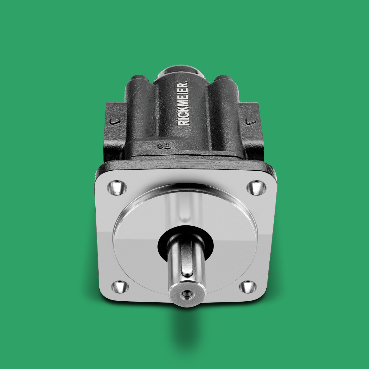 Detailed view of the connector on the Rickmeier gear pump