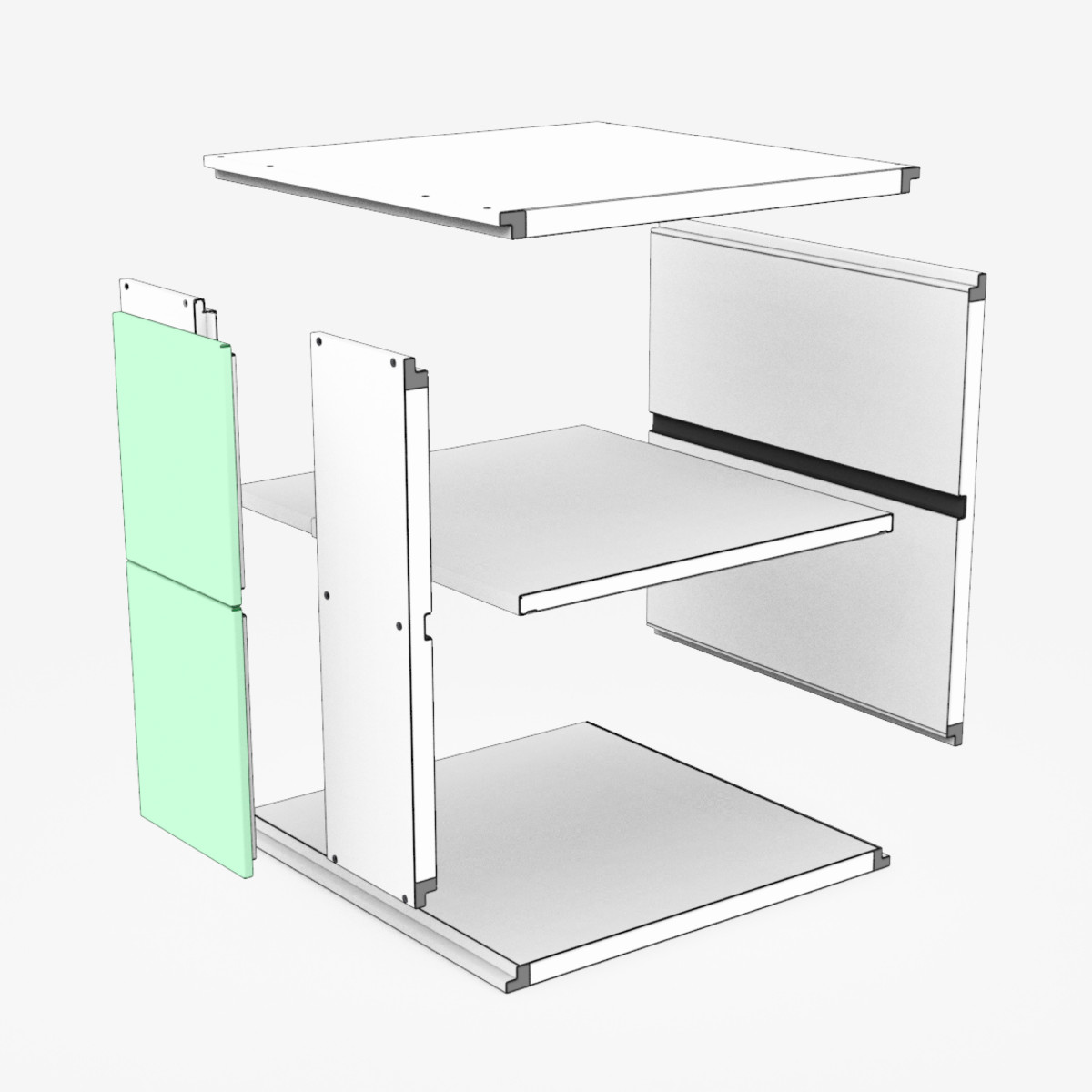 Konzeptentwurf für eine Gehäusestrategie für Trox SE, Explosionsansicht