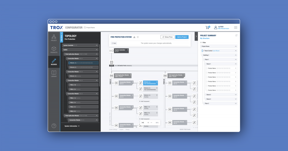 TROX Ox - CONFIGURATOR digital plattform – squareone