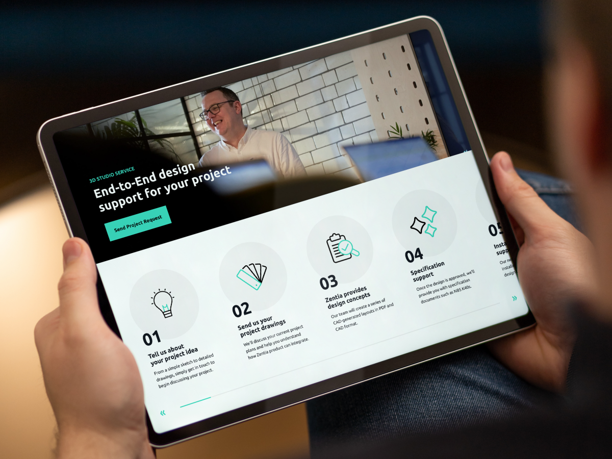 Together with Zentia, Squareone has developed an end-to-end service process that is clearly communicated on the website.